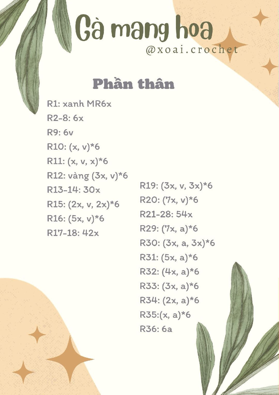 chart móc gà mang hoa