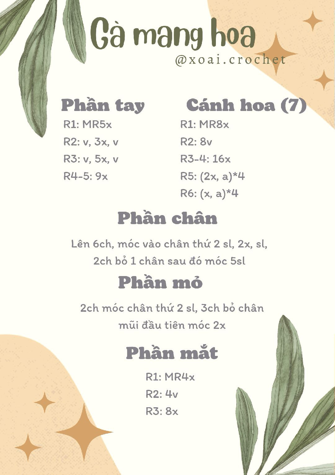 chart móc gà mang hoa