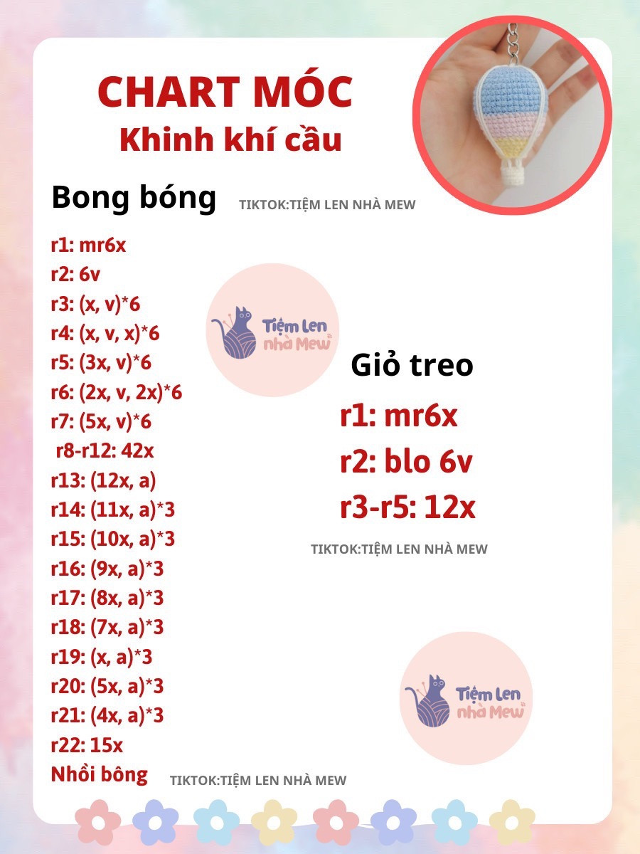 chart móc khinh khí cầu