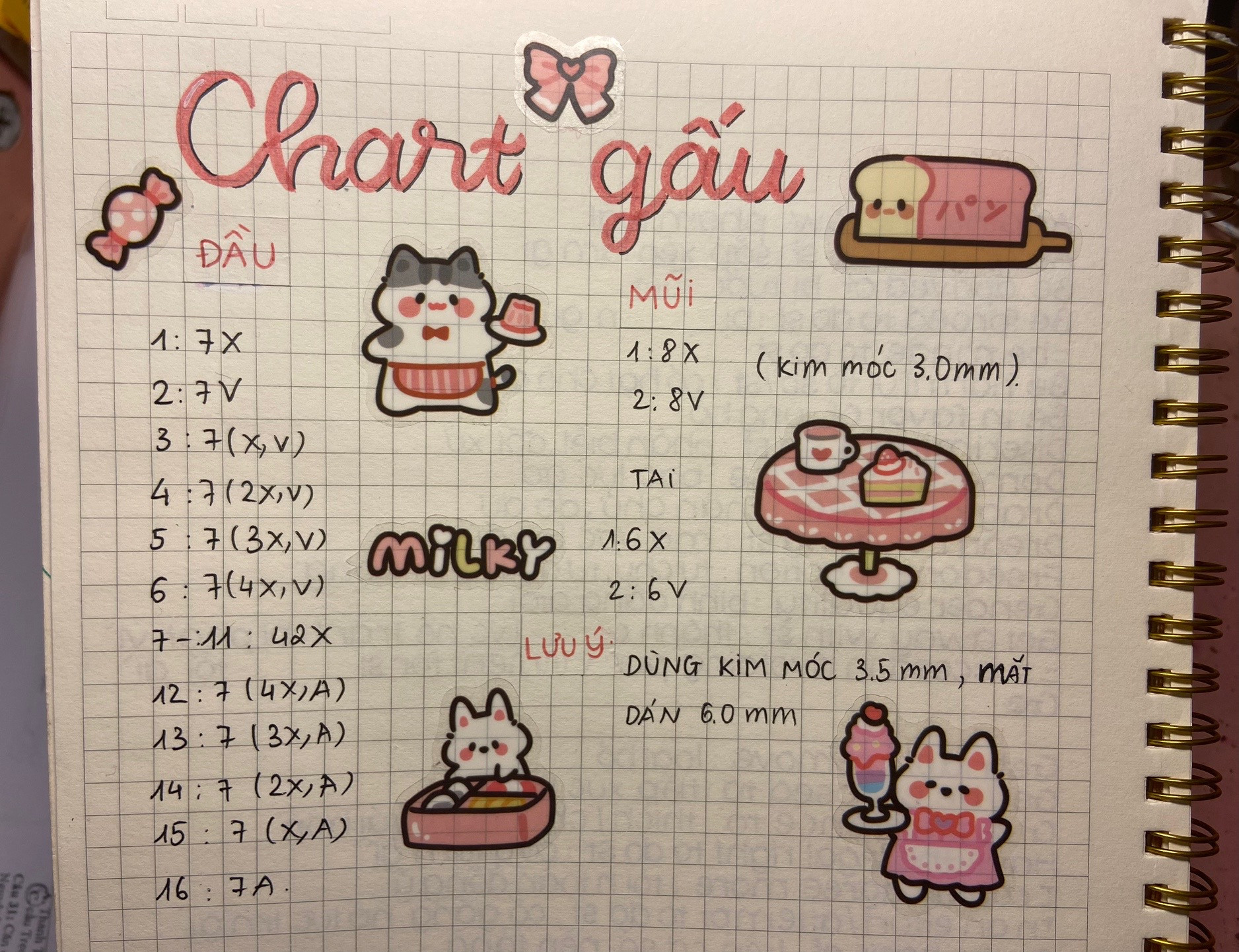 Chart móc khóa đầu gấu, mõm màu trắng.