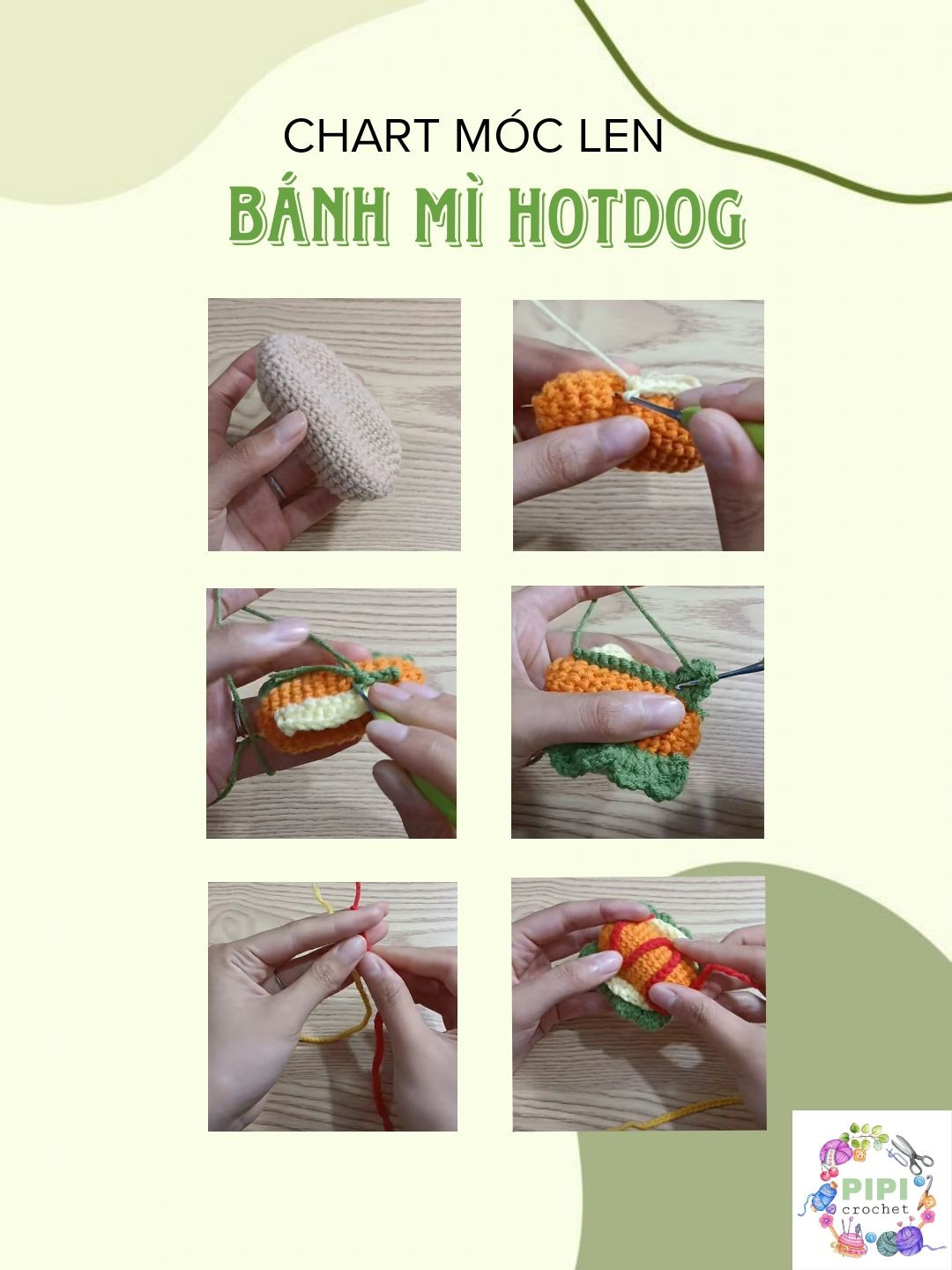 chart móc len bánh mì hotdog