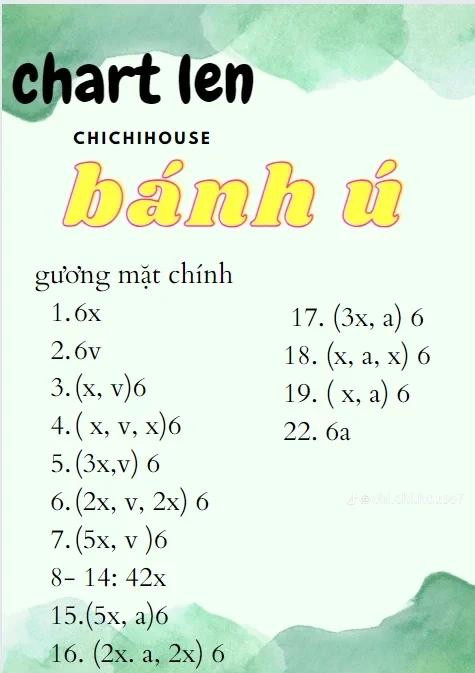 chart móc len bánh ú