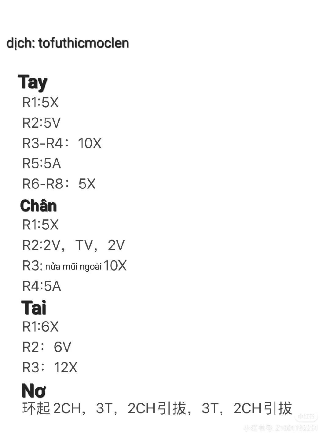 chart móc len cinnamoroll, nơ màu xanh