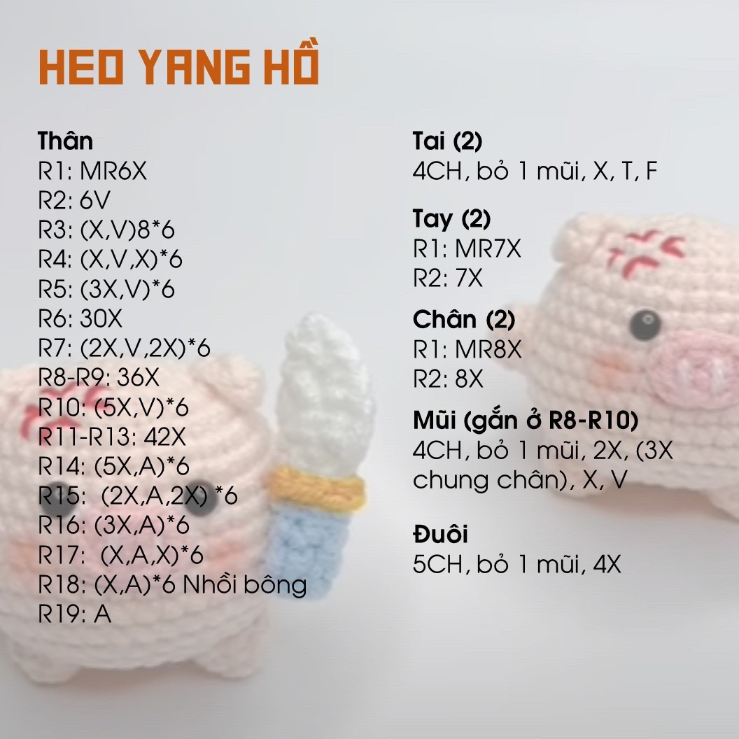 chart móc len heo giang hồ