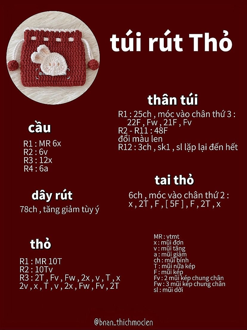 chart móc túi rút hoa, túi rút thỏ, chart túi rút, túi rút cinnamoroll, túi rút kuromi, chart túi rút,