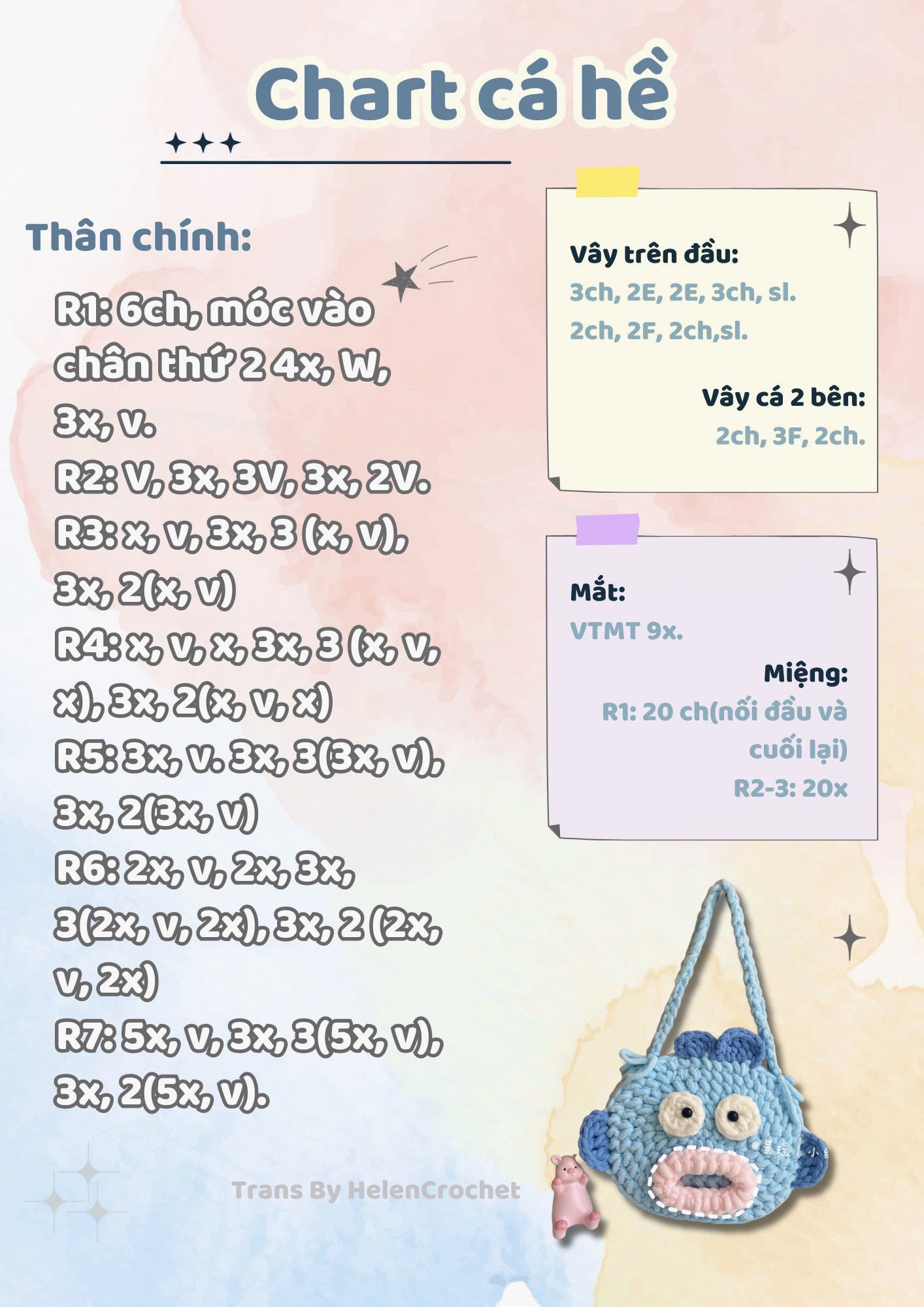 chart túi cá hề