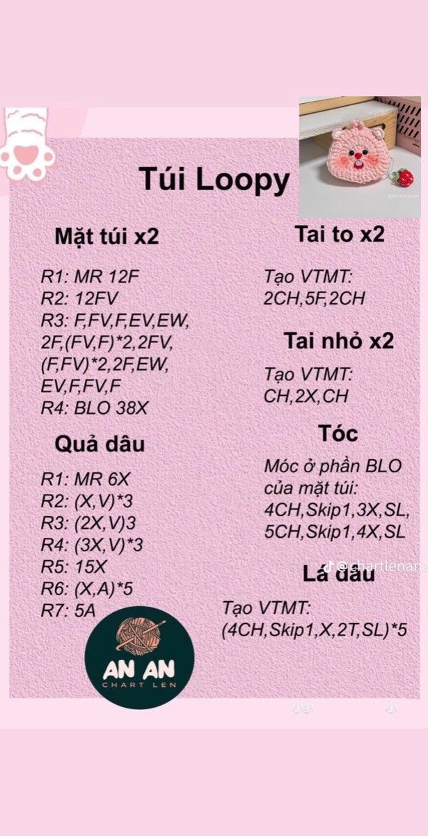 chart túi cừu, túi loopy