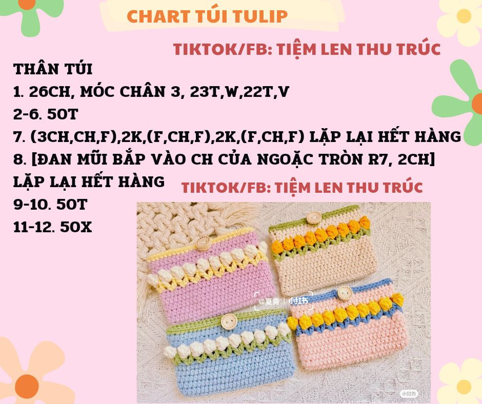 chart túi tulip, chart túi trứng