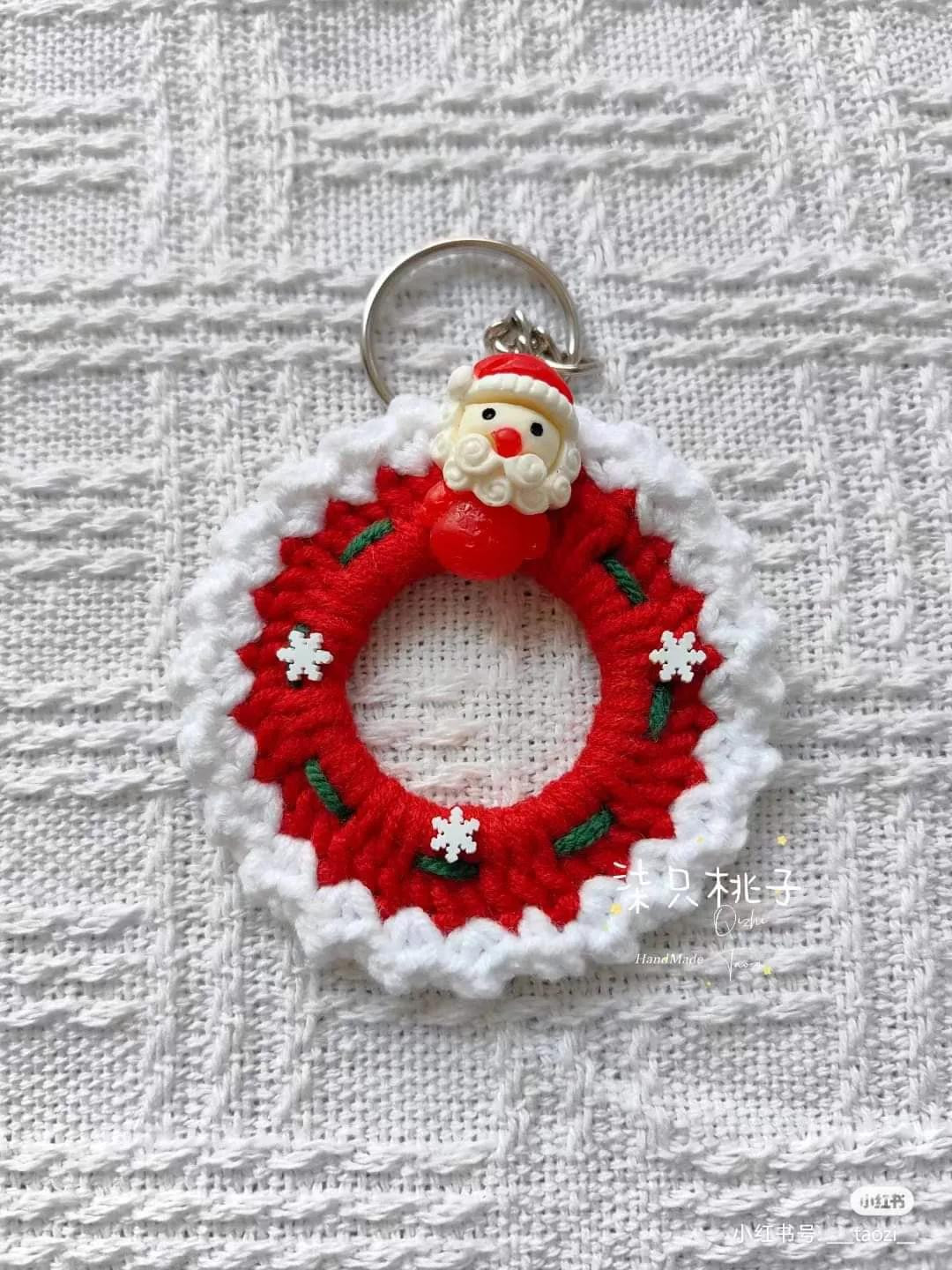 Christmas wreath crochet chart