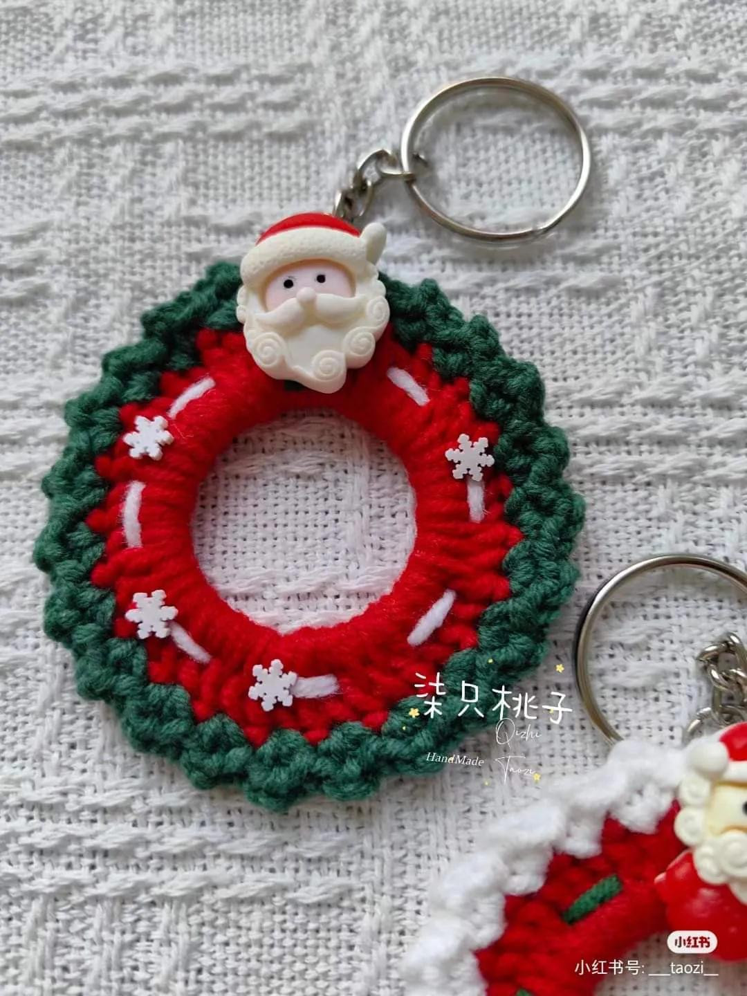 Christmas wreath crochet chart