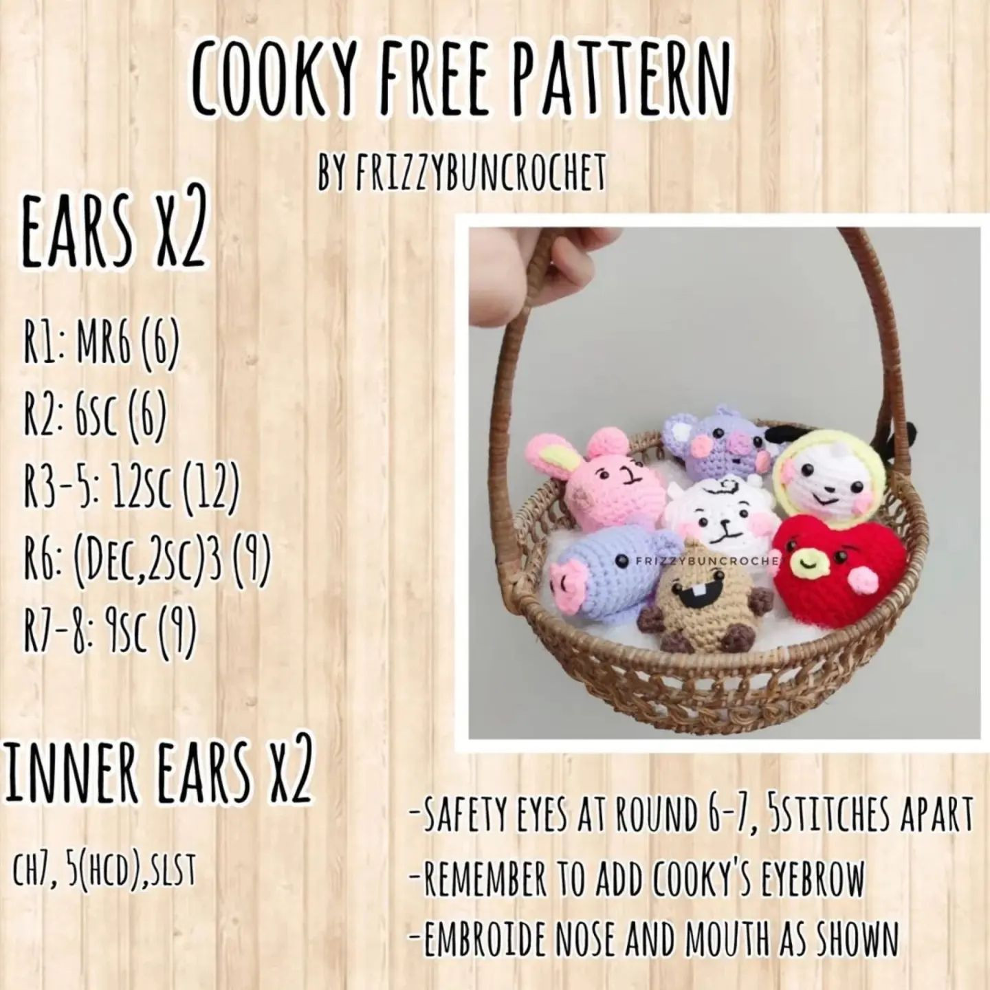 cooky free pattern like save follow