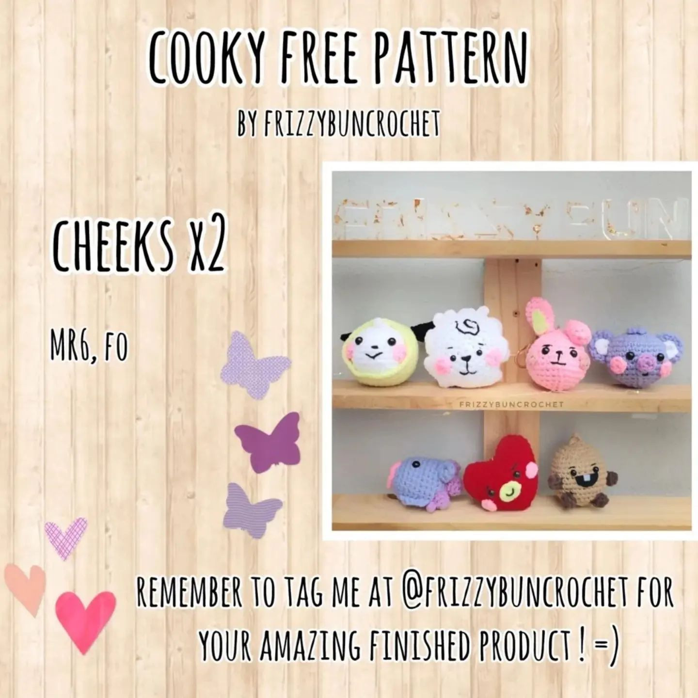 cooky free pattern like save follow