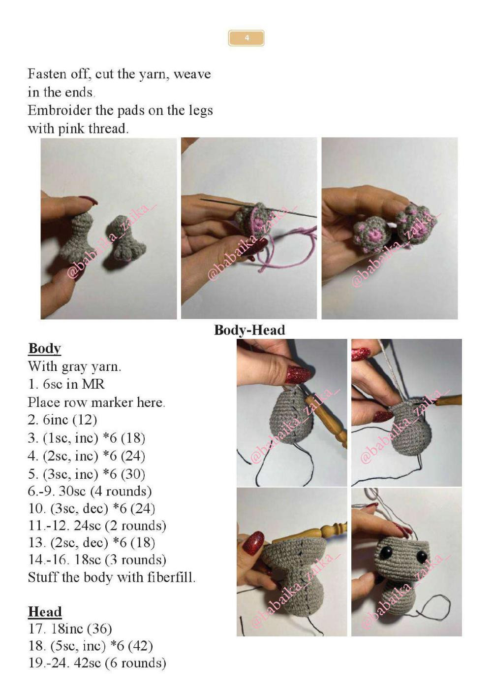 crochet pattern baby cat