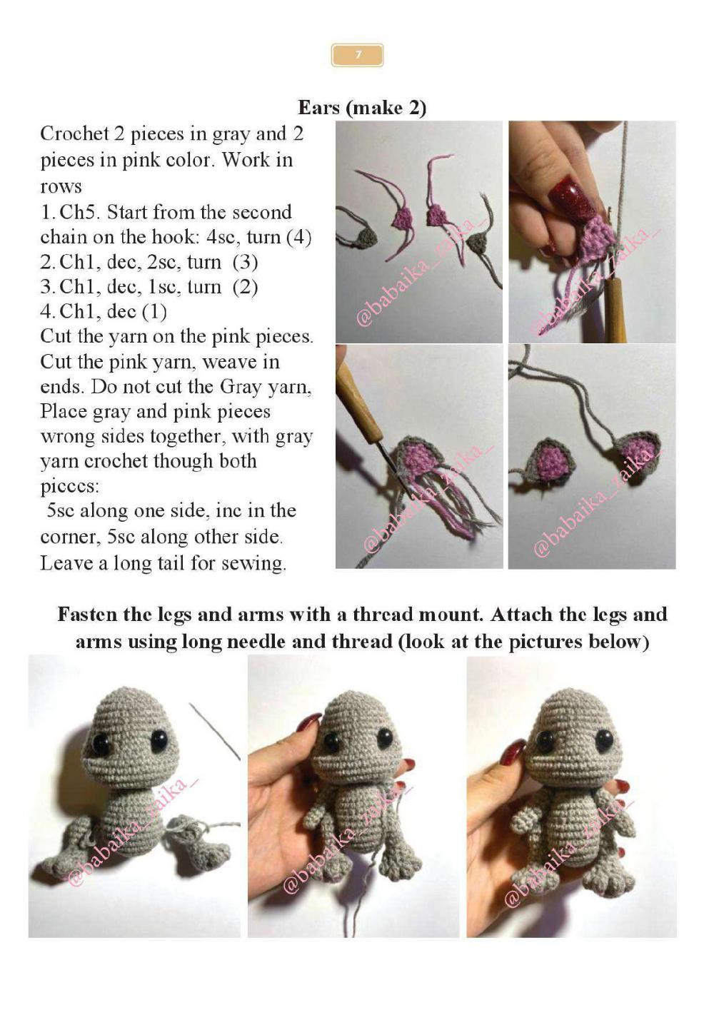 crochet pattern baby cat