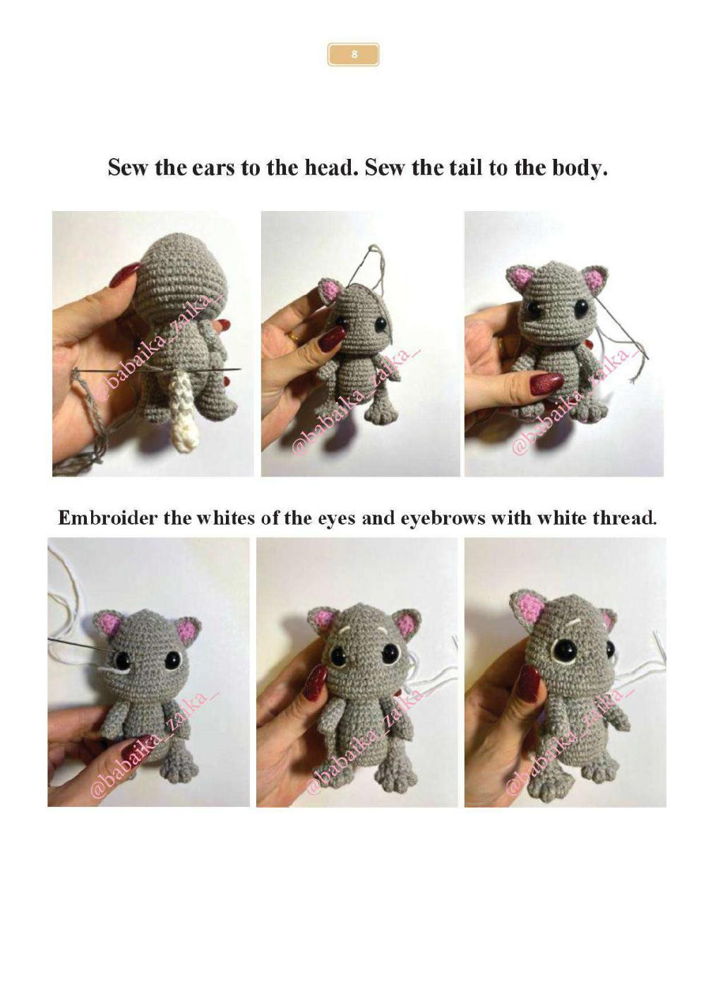 crochet pattern baby cat