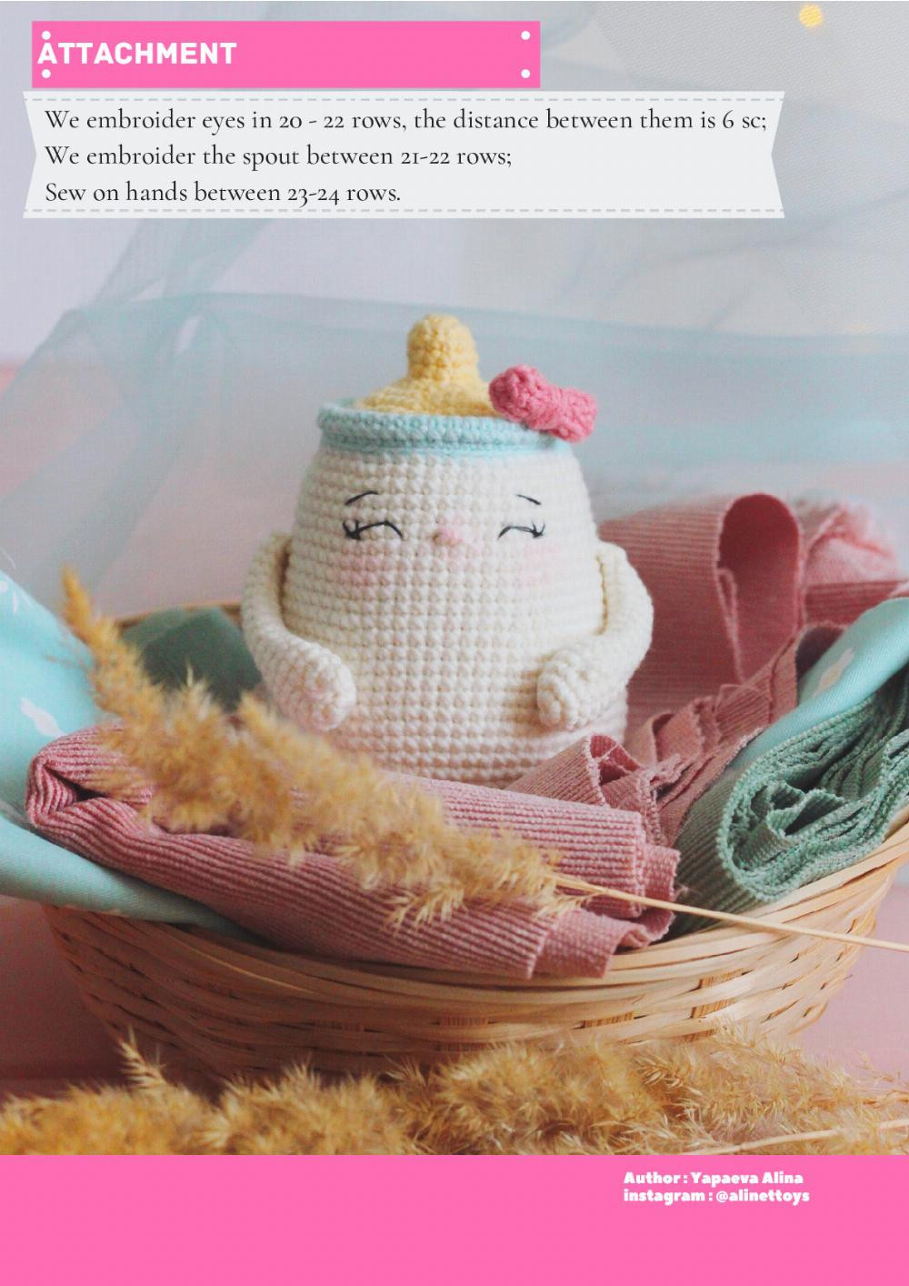 CROCHET PATTERN  BOTTLE MILKY