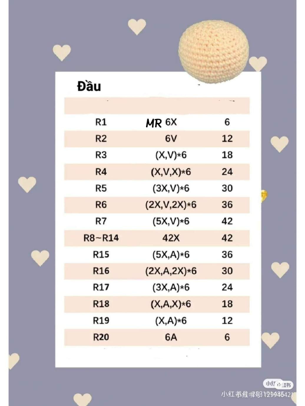 Crochet pattern for flower pot dumplings