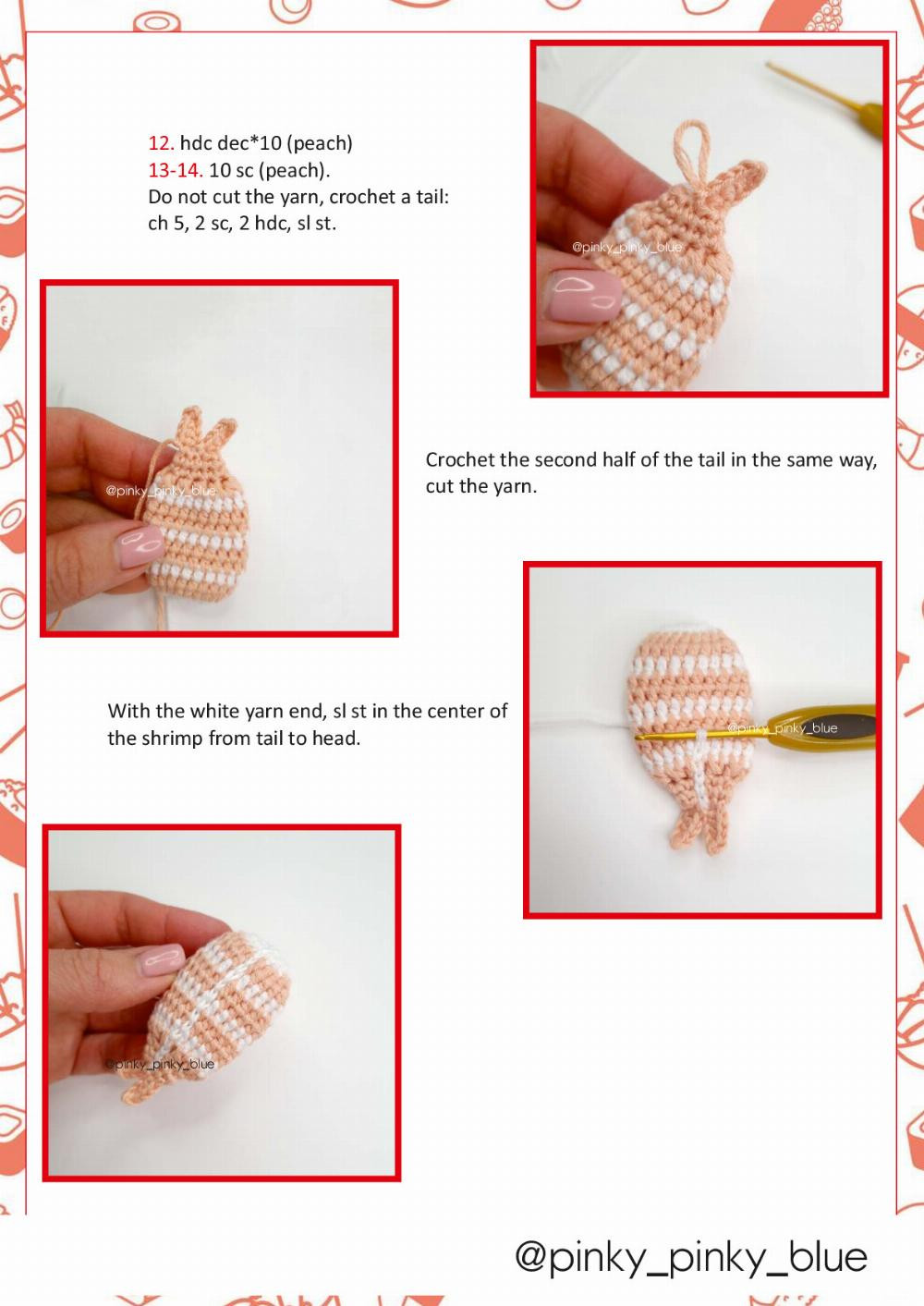 crochet pattern sushi set