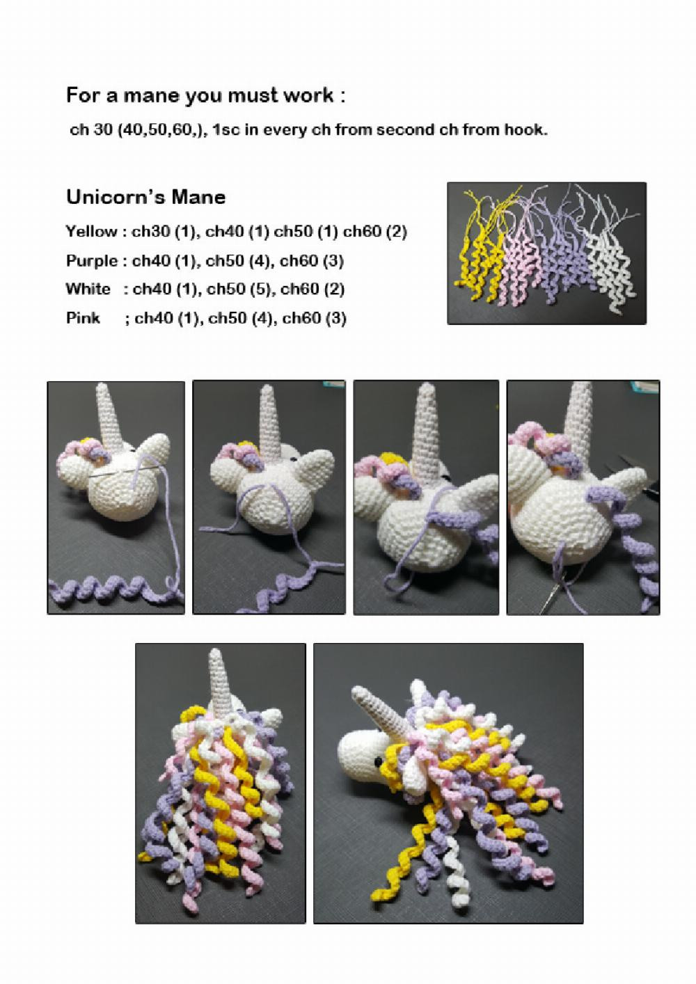 crochet pattern unicorn wearing a dress