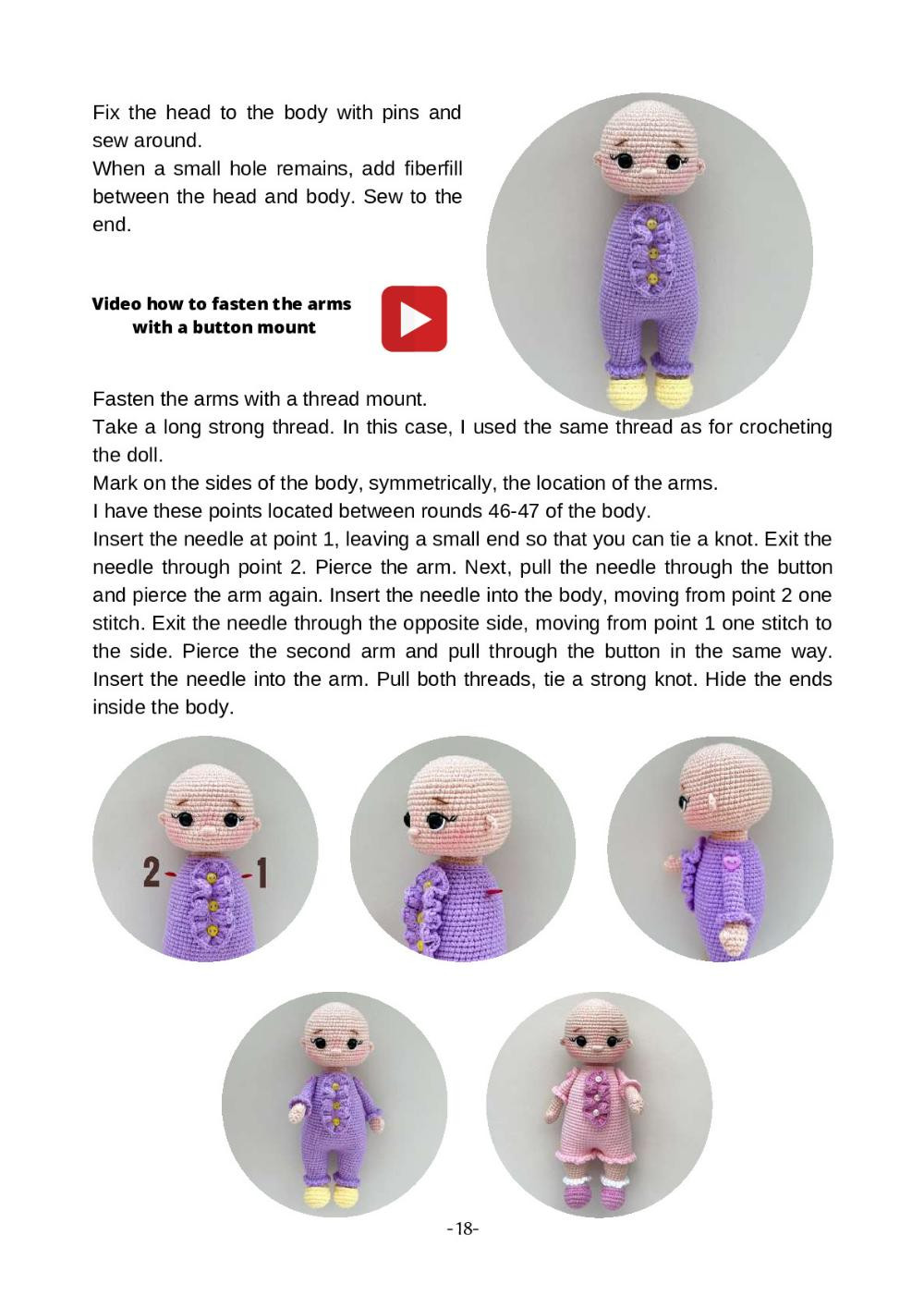 crochet toy pattern doll sonya