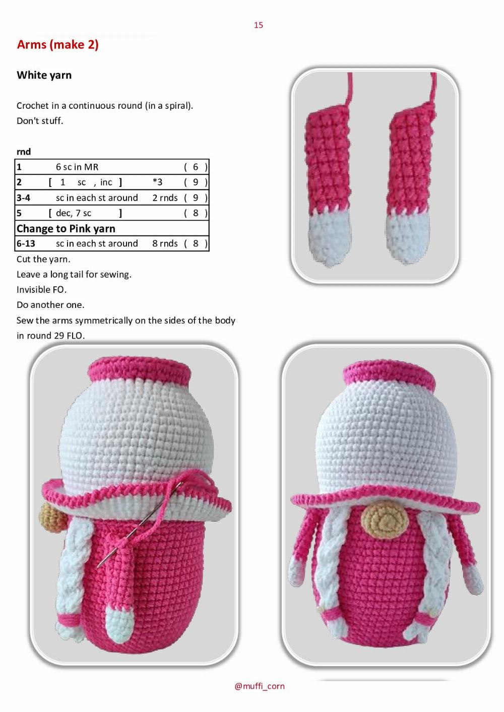 cup gnomes crochet pattern