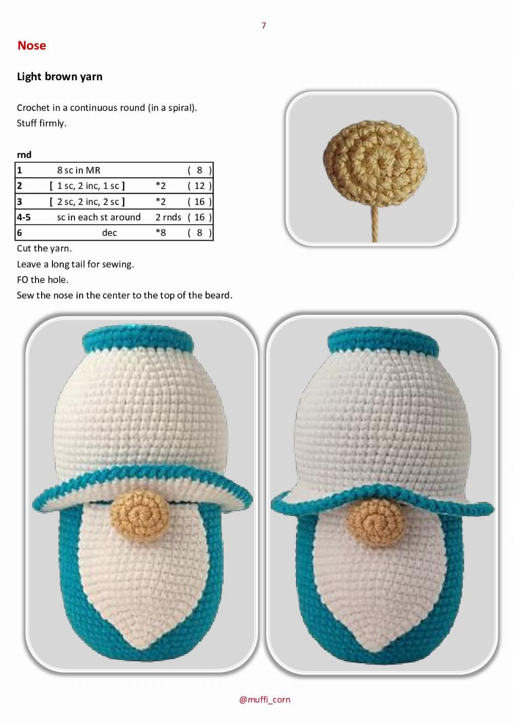 cup gnomes crochet pattern