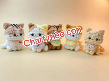 Cute cat crochet chart