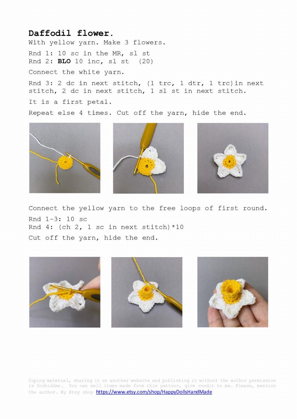 Daffodil Gnome crochet pattern