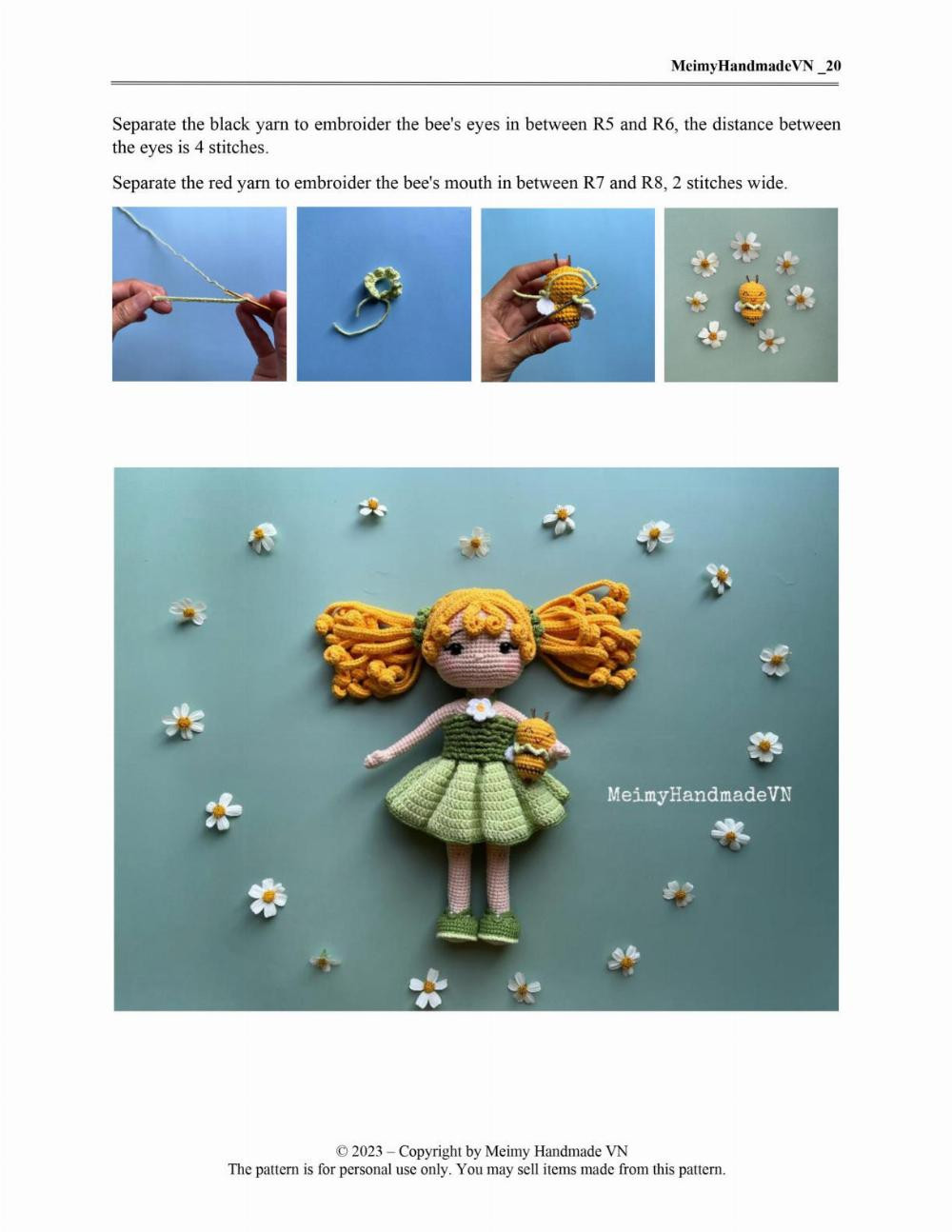 daisy doll crochet pattern