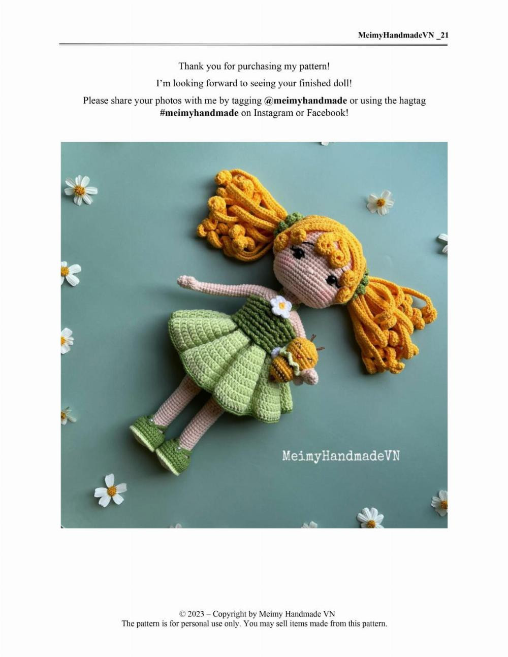 daisy doll crochet pattern