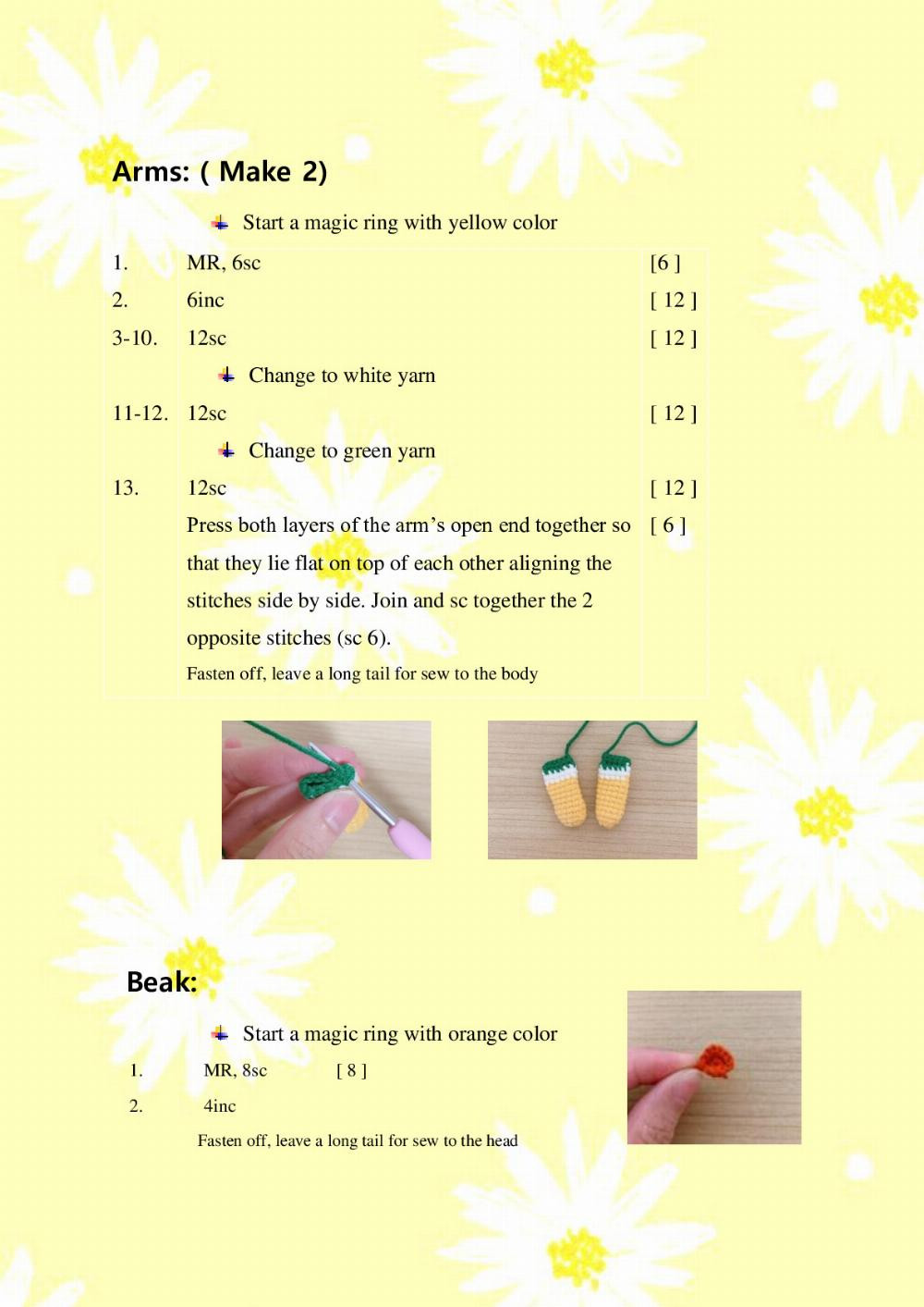 daisy the duck crochet pattern