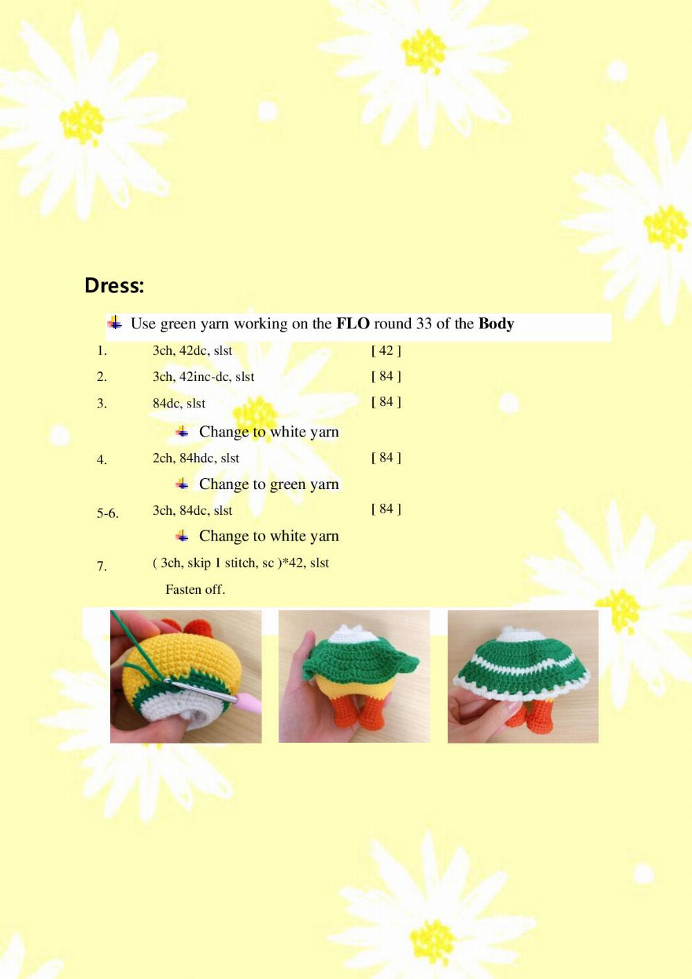 daisy the duck crochet pattern