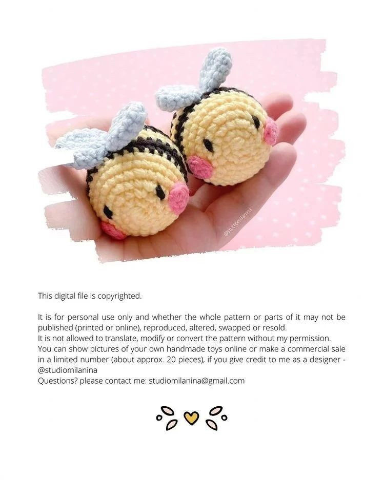 free honey bee crochet pattern