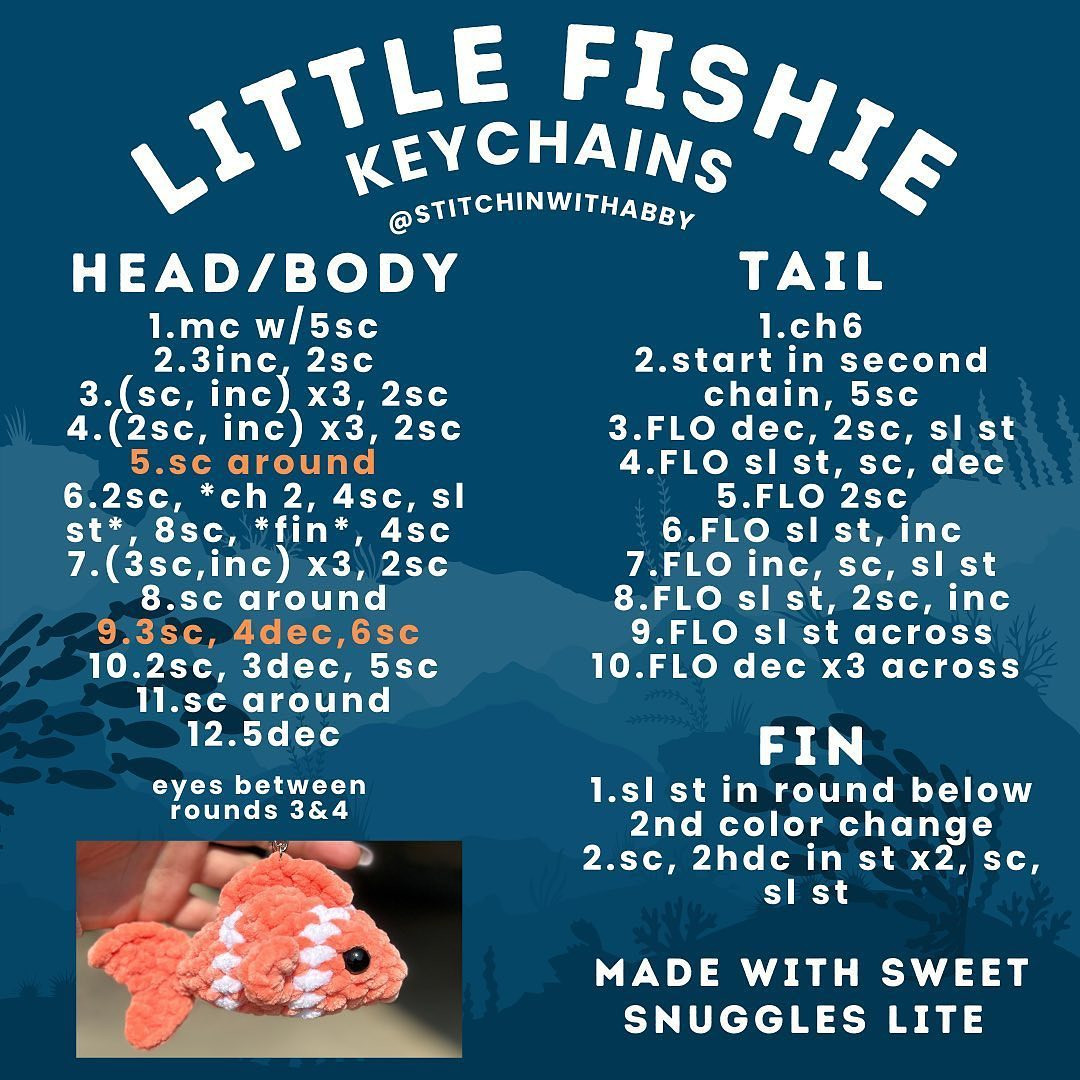 free little fishie keychain pattern