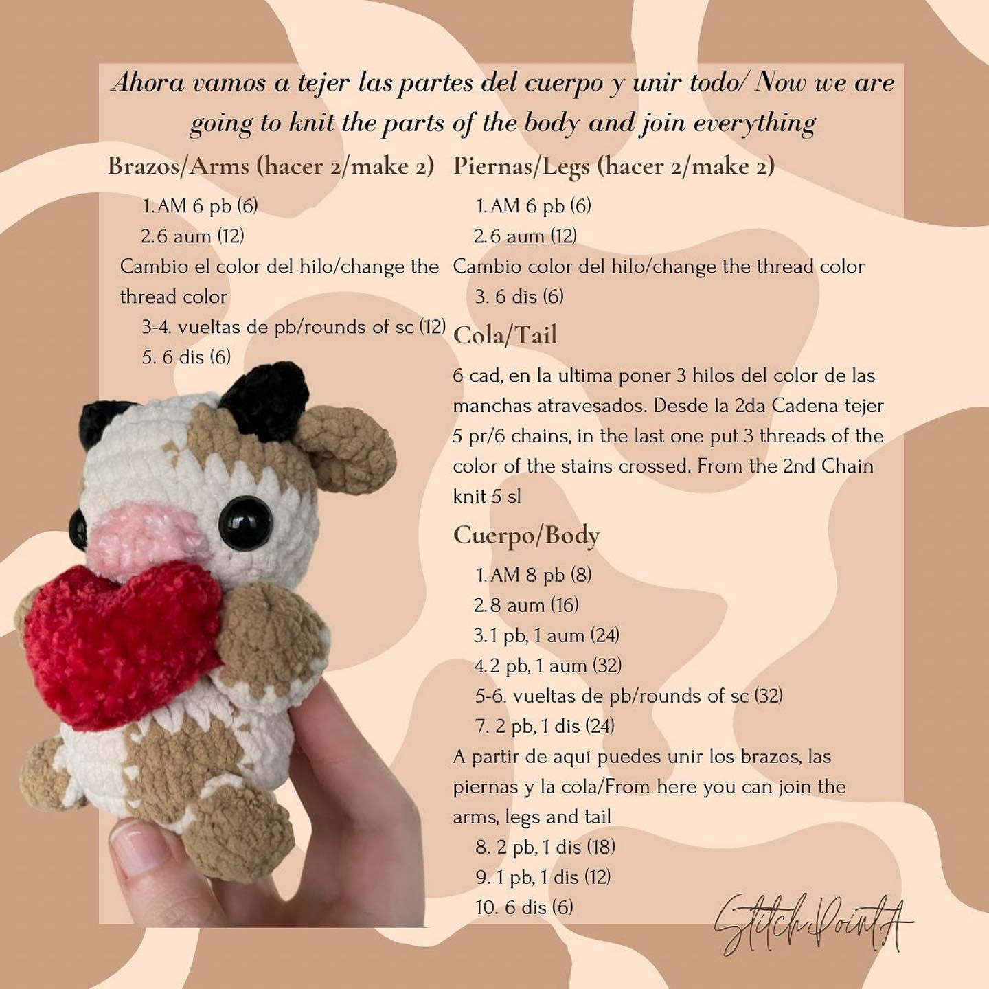 free pattern baby cow