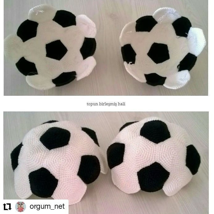 futbol topu tığ işi modeli.