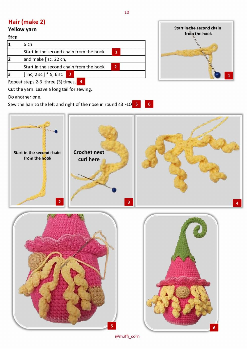 Gnomes with campanulas crochet pattern