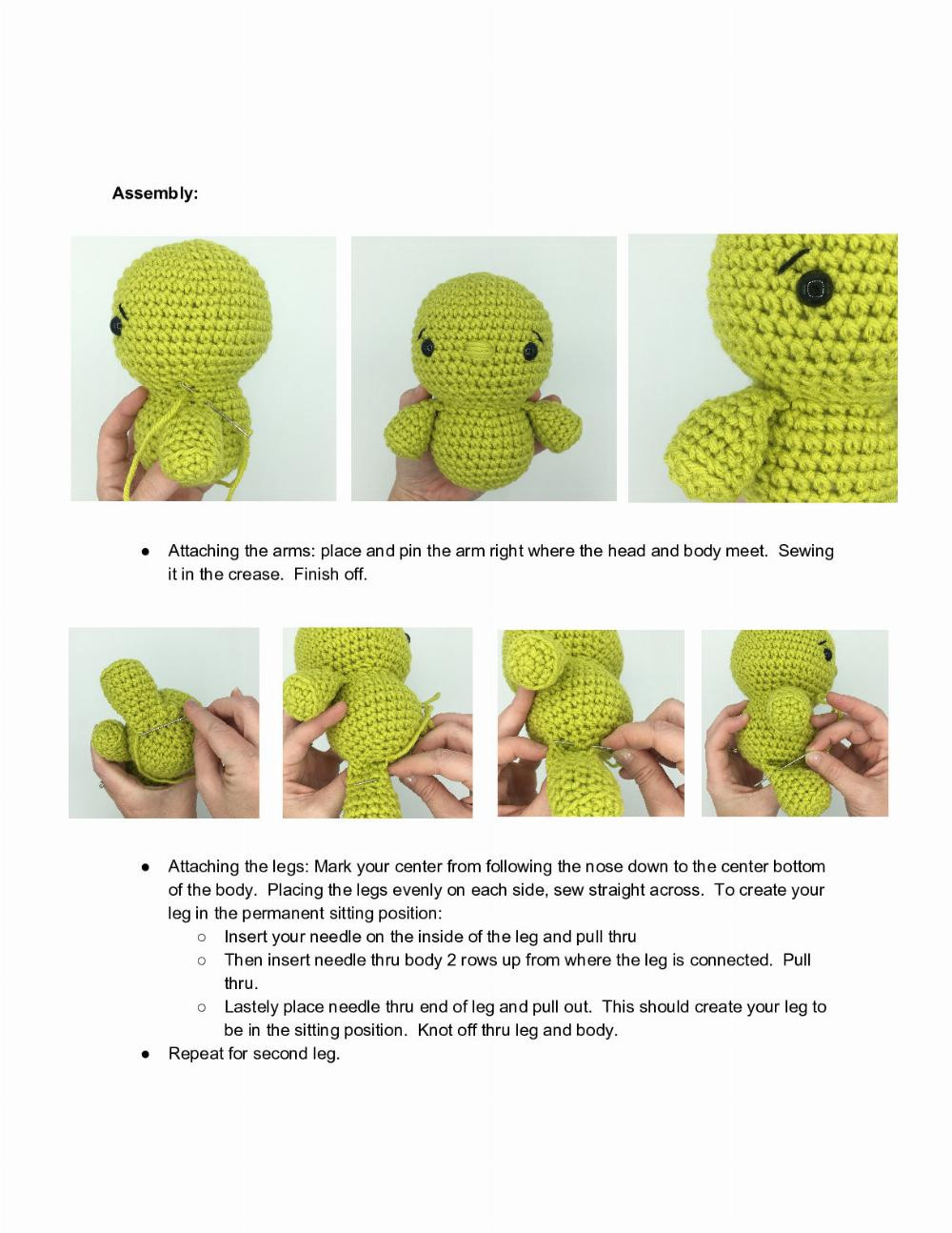 Hatching Alien crochet pattern