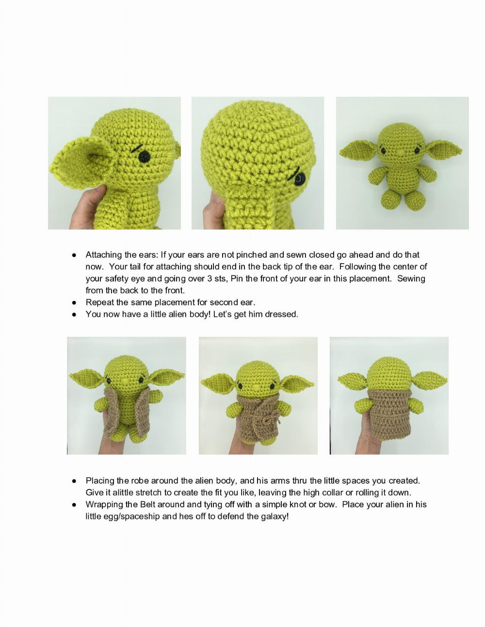 Hatching Alien crochet pattern