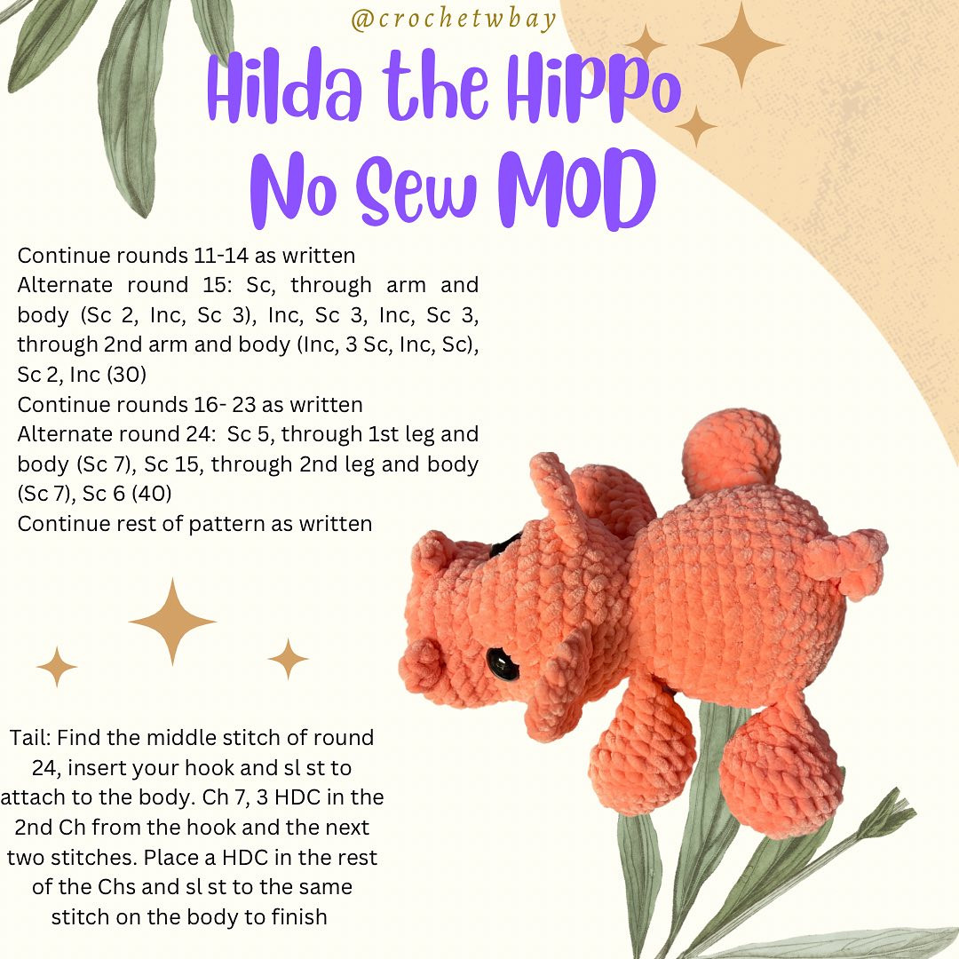 hilda the hippo no sew mod