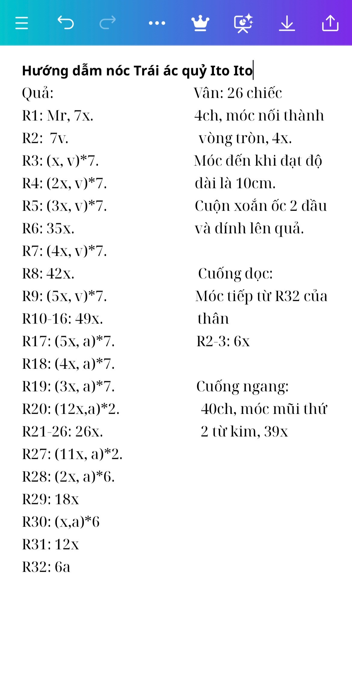 Hướng dẫn móc trái ác quỷ ito ito