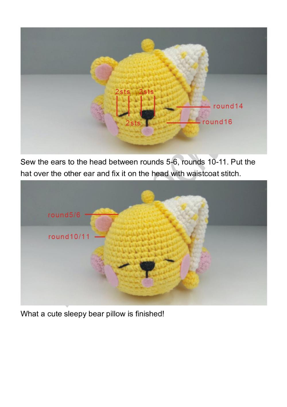 kaia crochet sleepy bear heart crochet pattern