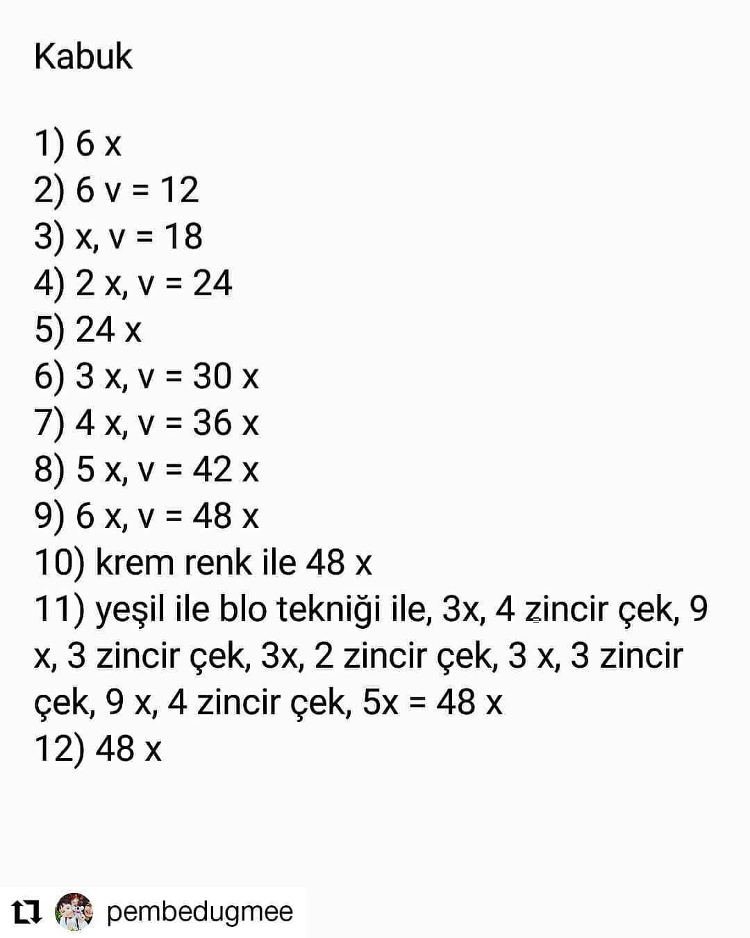 Kaplumbağa tığ işi modeli, karpuz şeklinde kabuk.