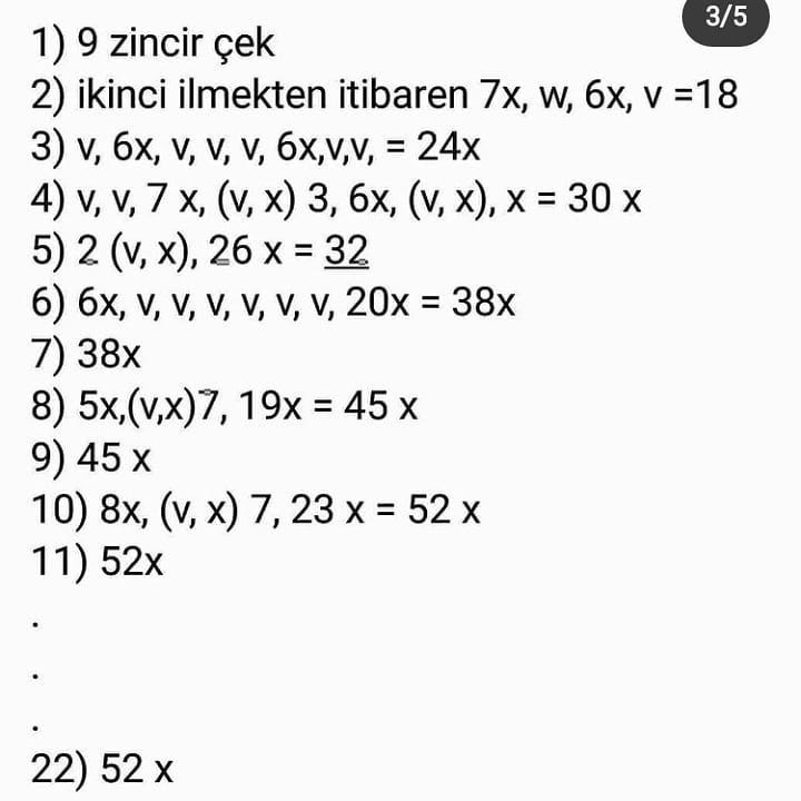 Kırmızı ve turuncu renkte Vosvos araba yünü tığ işi tarifi.