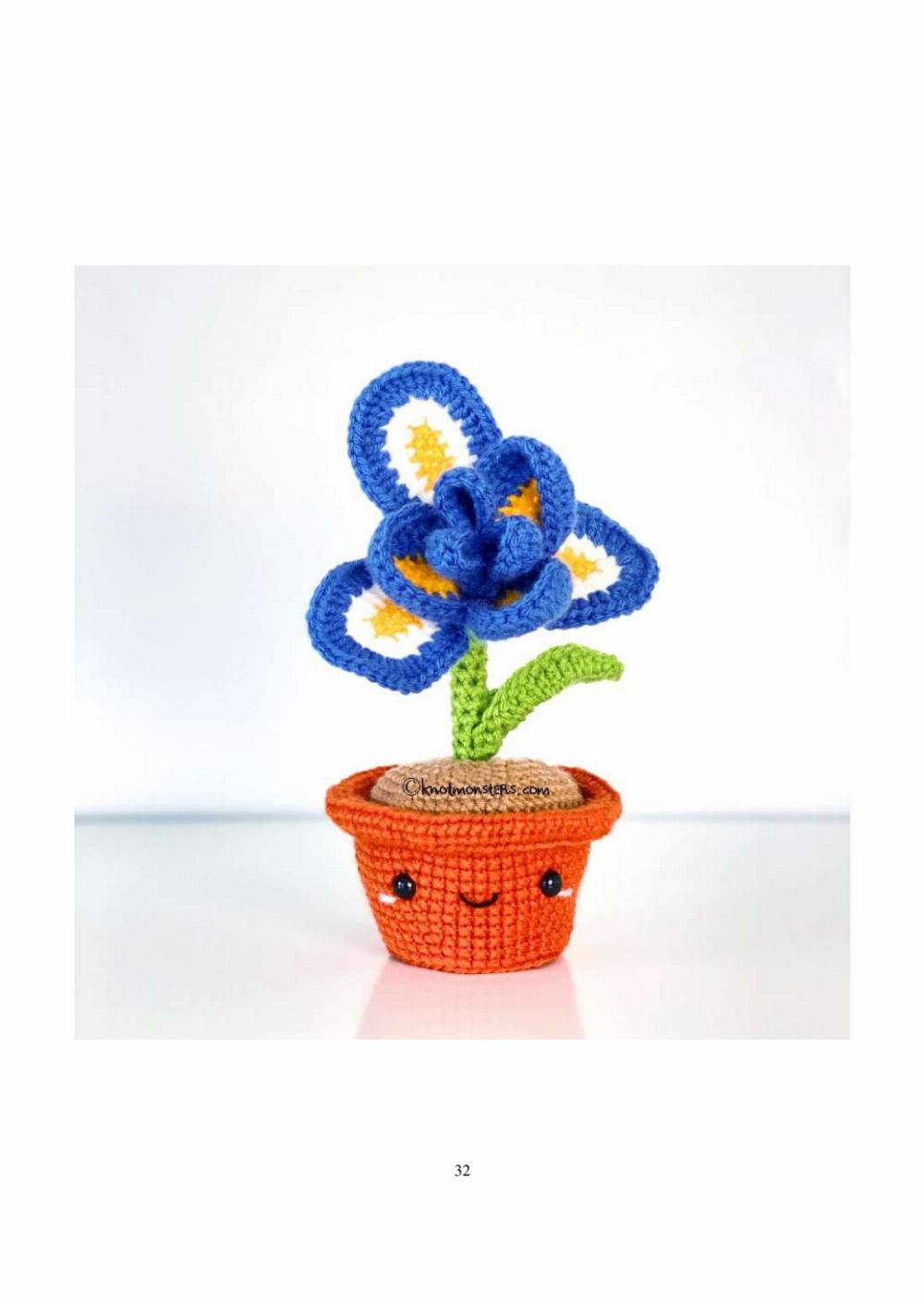 knot monsters flower pens edition 12 amigurumi crochet patterns