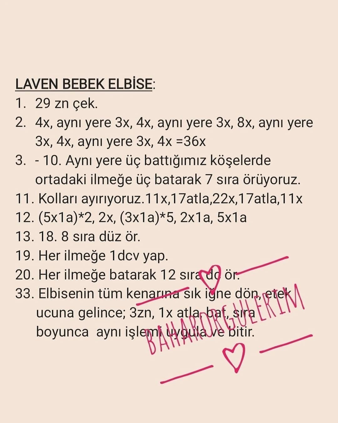 Laven bebek tığ işi modeli