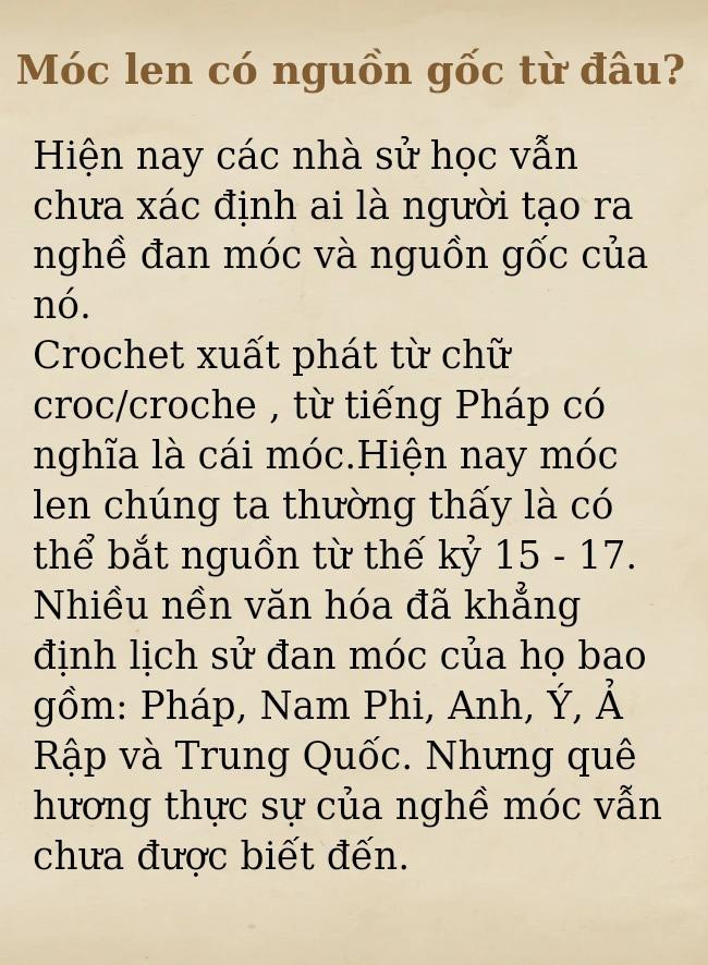 lịch sử móc len phần 1.