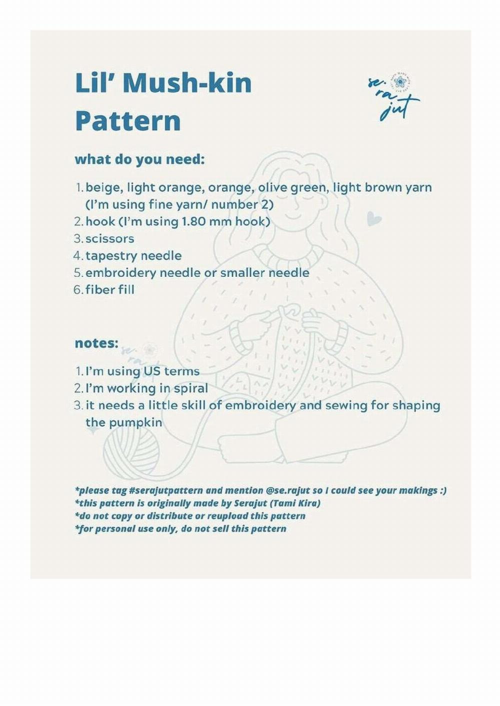 lil' mush-kin pattern