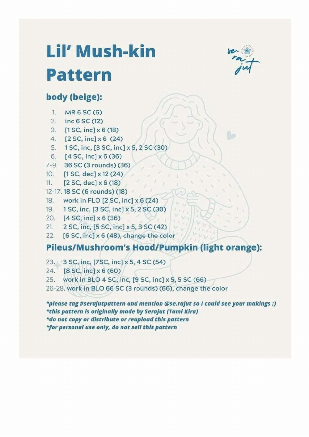 lil' mush-kin pattern