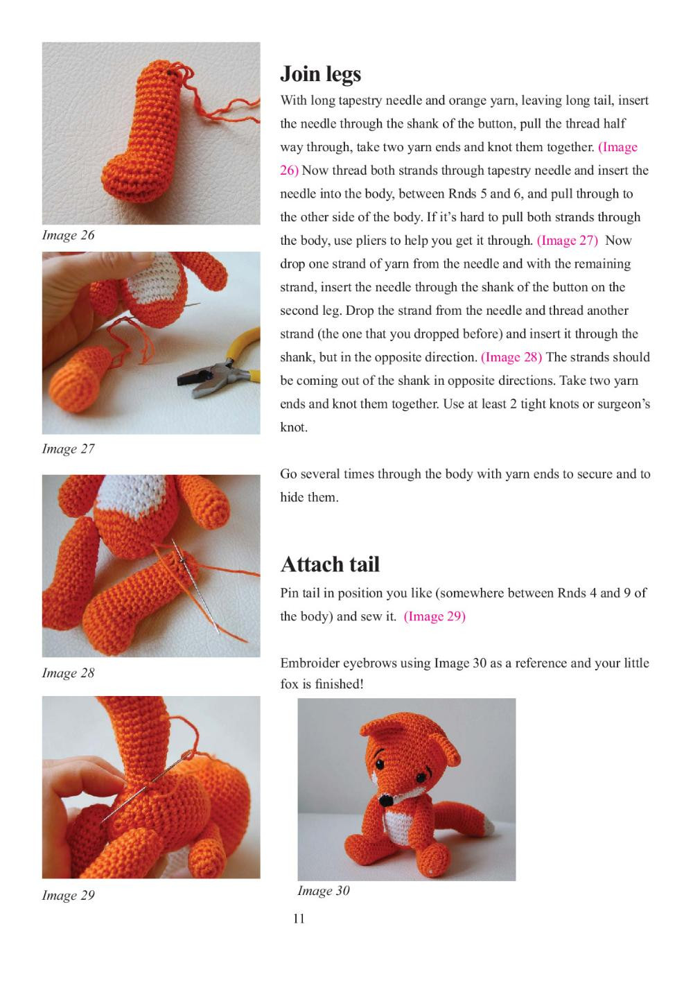 Lisa the Fox crochet pattern